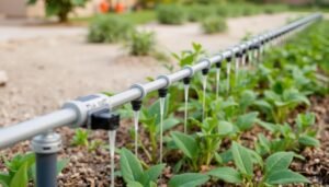 نظام ري بالتنقيط في حديقة بالكويت