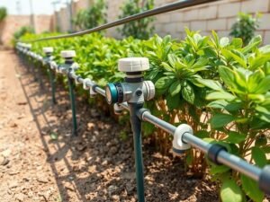 نظام ري بالتنقيط في حديقة باليرموك يوفر المياه ويضمن نمو صحي للنباتات