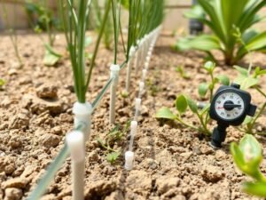 نظام ري بالتنقيط في حديقة منزلية بمنطقة حولي