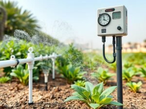 نظام ري ذكي في حديقة بمنطقة الزهراء