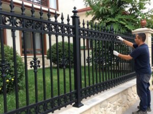 التشطيب النهائي للسياج التركي بعد التركيب