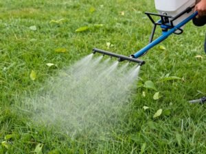 تسميد العشب الطبيعي باستخدام موزع سماد