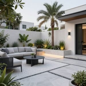 تصميم عصري لتنسيق حدائق منزليه بالكويت