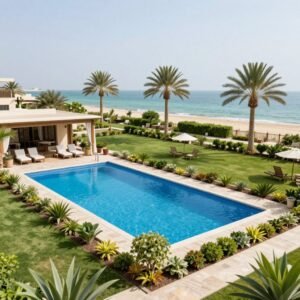 تنسيق حديقة استراحة في منطقة الخيران بالكويت