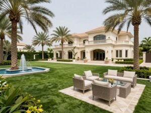 حديقة فيلا فاخرة في الكويت