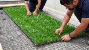 خطوات تركيب العشب صناعي امغره شبك تركي