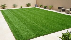 عشب صناعي عالي الجودة في حديقة كويتية