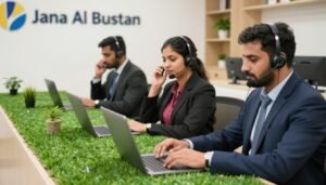 فريق خدمة العملاء في شركة جنة البستان للثيل الصناعي الكويت