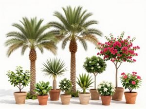 مجموعة متنوعة من النباتات المناسبة لمناخ الكويت