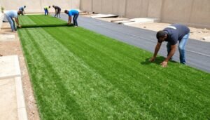 مراحل تركيب عشب صناعي الشويخ