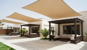 منزل كويتي مع مظلات وجلسات خارجية مميزة منزل كويتي مع مظلات وجلسات خارجية مميزة