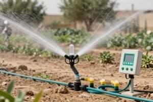 نظام ري ذكي مركب في حديقة منزلية بالكويت