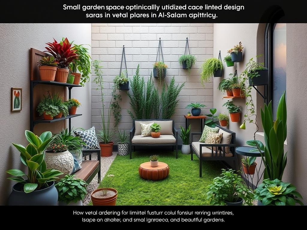 حديقة صغيرة تم استغلالها بشكل مثالي في حي السلام