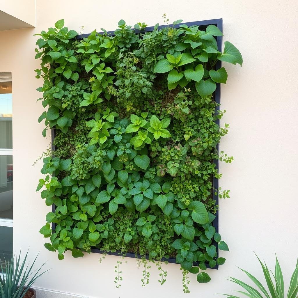 حديقة عمودية على جدار منزل في الكويت