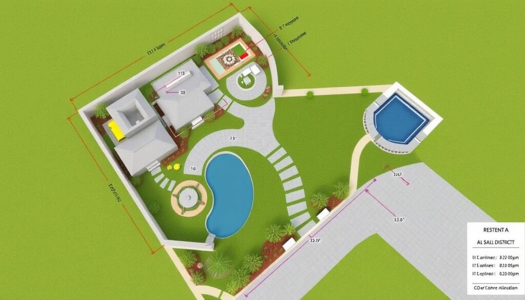 مخطط ثلاثي الأبعاد لتصميم حديقة في حي السلام