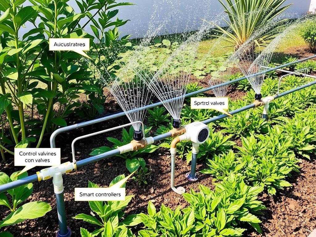 نظام ري حديث تم تركيبه في إحدى حدائق السلام