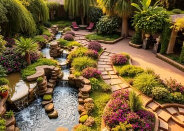 Outdoor garden landscaping
