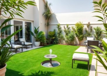 حديقة منزلية جميلة في منطقة حولي بالكويت مع تنسيق حدائق حولي