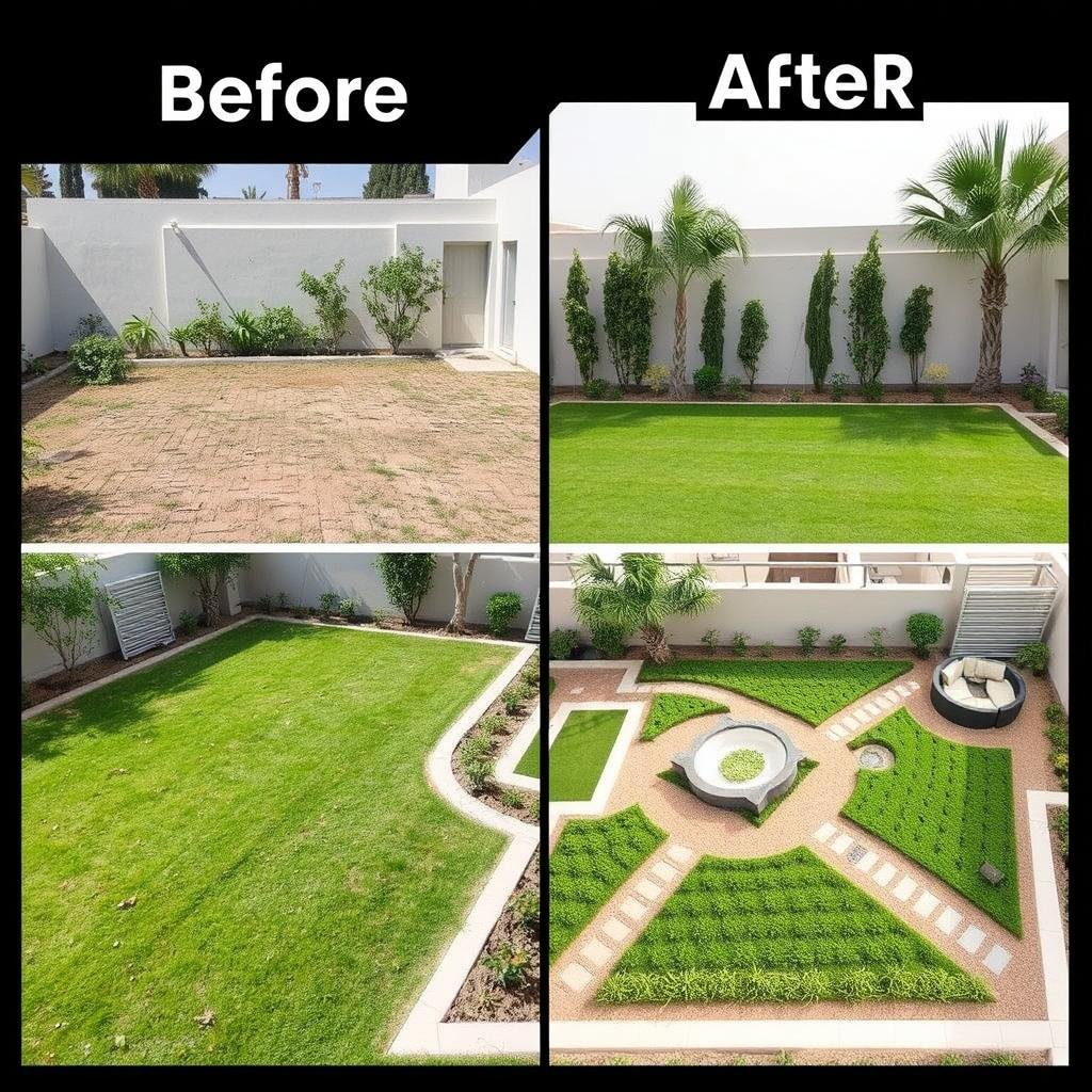 تنسيق حدائق اليرموك بأسلوب عصري يجمع بين الجمال والوظائف العملية