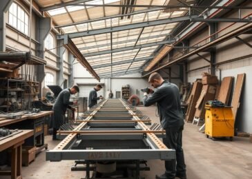 حدادة مظلات معدنية متطورة في ورشة جنة البستان