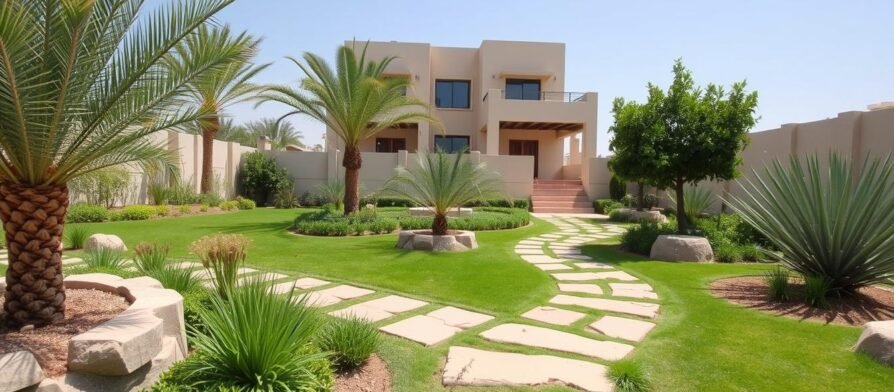 حديقة منزلية منسقة في أبو فطيرة تنسيق حدائق