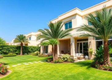 حديقة منزلية منسقة في الفنيطيس مع مساحات خضراء وجلسات خارجية