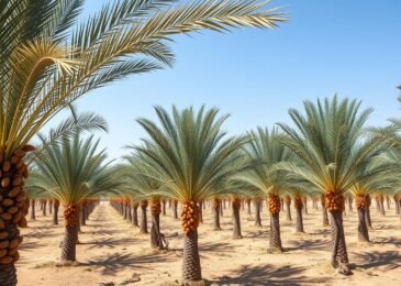 مزرعة نخيل مثمرة في الكويت تعكس أهمية زراعة نخيل في الاقتصاد المحلي