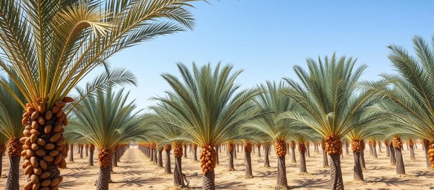 مزرعة نخيل مثمرة في الكويت تعكس أهمية زراعة نخيل في الاقتصاد المحلي