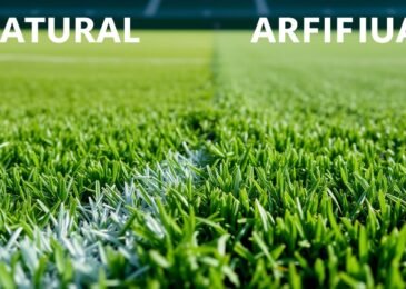 مقارنة بين أنواع ثيل ملاعب الطبيعي والصناعي في منشأة رياضية