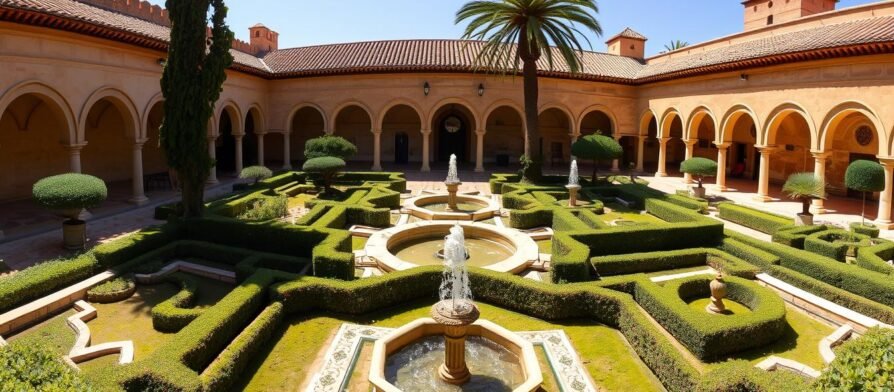 منظر عام لحدائق قرطبة التاريخية مع تنسيق حدائق قرطبة الأندلسي