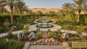 خطوات تنفيذ مشروع تنسيق حدائق في الكويت