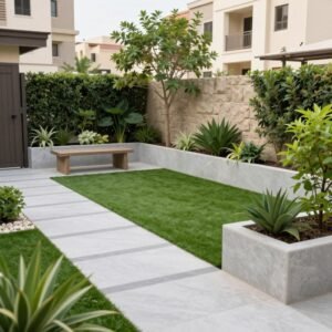 حدائق الكويت المنزلية بعد اكتمال التنسيق