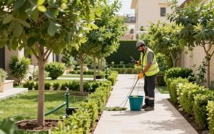صيانة دورية وتنظيف حديقة في جابر العلي